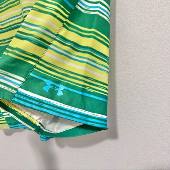 Under Armour Surf Board Shorts Loose Fit 11" Zip Pocket Green Yellow Size 32 - Picture 3 of 9